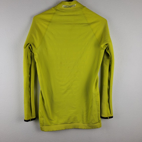 Adidas Men's L Techfit Climaheat Compression Shirt Bright Chartreuse Green - Picture 11 of 14